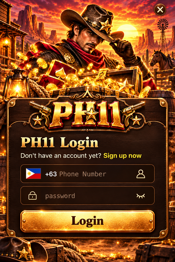 PH11 Login page with western cowboy design